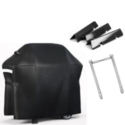 Repair Kit For Weber Spirit II E-210 And Spirit II S-210 2 Burner Grills, Grill Burner + Flavorizer Bars + Grill Cover
