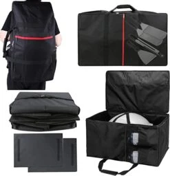 Grill Carry Bag & Backpack For Weber Q200 Q220 Q2000, Q2200, Pit Boss, CharBroil And More Grill, Collapsible Outdoor Camping Grill Tools Bag