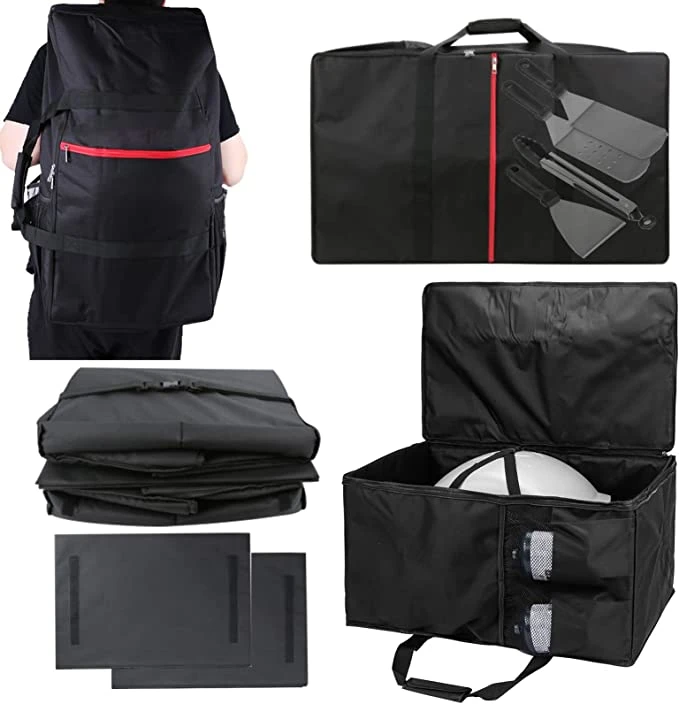 Grill Carry Bag & Backpack For Weber Q200 Q220 Q2000, Q2200, Pit Boss, CharBroil And More Grill, Collapsible Outdoor Camping Grill Tools Bag 3 Grill Carry Bag & Backpack For Weber Q200 Q220 Q2000, Q2200, Pit Boss, CharBroil And More Grill, Collapsible Outdoor Camping Grill Tools Bag