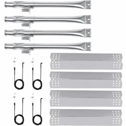 Grill Repair Parts Fits Kitchen Aid 720-0830A 4 Burner Gas Grill, Burners, Heat Tents, Igniters Set