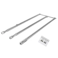 34 1/4 Grill Burners 67722 For Weber Genesis S-310, S-320 Side Knobs Models, 304 Stainless Steel 67820 BBQ Gas Grill Replacement Parts