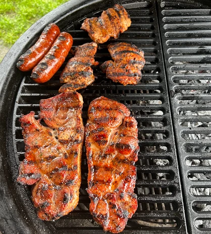 24 Inch Half Moon Cast Iron Grate & Griddle Combo For Weber Summit Charcoal Grill, Kamado Joe, Big Joe I, II & III, BGE Etc 5 24 Inch Half Moon Cast Iron Grate & Griddle Combo For Weber Summit Charcoal Grill, Kamado Joe, Big Joe I, II & III, BGE Etc - Image 3