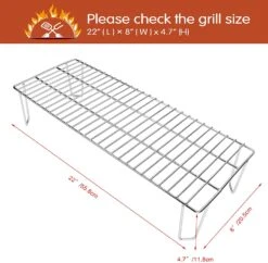 Grill Rack For GMG Green Mountain Grills Daniel Boone Pellet Grill, Stainless Steel Upper Rack, Warming Rack Accessories, 22 X 8 X 4.7 Inch -Cheap Grill Store 2 0b4531a7 ecef 4cc6 aee4 56af76fcd868
