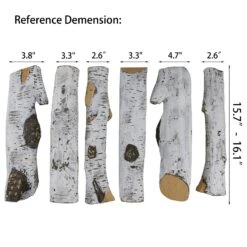 Gas Fireplace Logs, Ventless Ceramic Logs For Gas Fire Pits, 6 Pcs, Electric, Propane Gas Fireplace Decorative Inserts -Cheap Grill Store 2 6bb435f4 a402 4fa9 aa52 9eebdc738cea