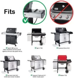 Burner Tube 7508 + Flavorizer Bars 7536 + Igniter 7509 + 7515 Drip Pan Kit For Weber Genesis Silver B, Genesis Silver C Grill -Cheap Grill Store 2 7e4614fa ab04 4888 8cb7 f57e624bfa36