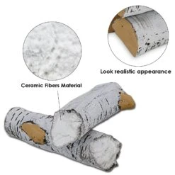Gas Fireplace Logs, Ventless Ceramic Logs For Gas Fire Pits, 6 Pcs, Electric, Propane Gas Fireplace Decorative Inserts -Cheap Grill Store 3 442605e4 1906 4266 a926 244a693f02d8