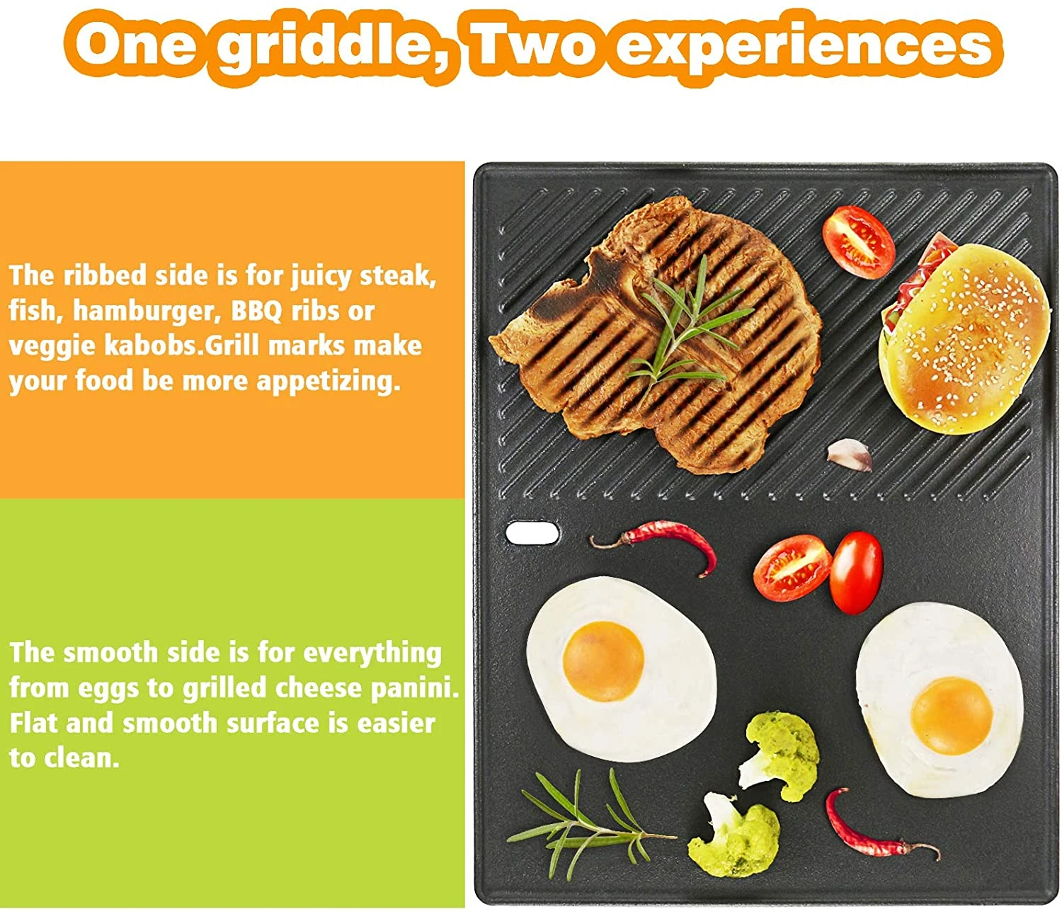 BBQ Griddle Plate For Nexgrill 720-0888S, 720-0888N, 720-0888B, 720-0888A, 720-0888 Gas Grills 6 BBQ Griddle Plate For Nexgrill 720-0888S, 720-0888N, 720-0888B, 720-0888A, 720-0888 Gas Grills - Image 4
