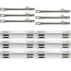 Repair Kit For Dyna-Glo DGE486BNP, DGE486BNP-D, DGE486BSP, DGE486BSP-D, DGE486GSP, DGE486GSP-D Gas Grills, Burner, Heat Plates Set