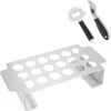Jalapeno Poppers Rack With Corer Tool - 18 Hole Stainless Steel Popper Holder For BBQ Smoker Or Oven, Come With Smoking Guide And Scraper