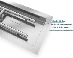 24'' X8'' Stainless Steel Rectangular Drop-in Fire Pit H-Shaped Burner Pan Table With Spark Hose Ignition Kit -Cheap Grill Store 511gUFNnDCL. AC SL1000