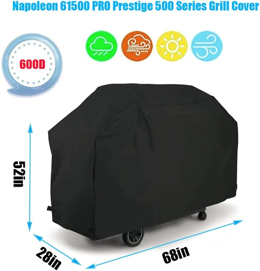 61500 Premium Grill Cover For Napoleon 450, 485, L485, LA400, LD485, Lex485, M485, P450, P500, Pro500, PT450, TR485, Prestige PRO500 Series Gas Grills 4 61500 Premium Grill Cover For Napoleon 450, 485, L485, LA400, LD485, Lex485, M485, P450, P500, Pro500, PT450, TR485, Prestige PRO500 Series Gas Grills - Image 2