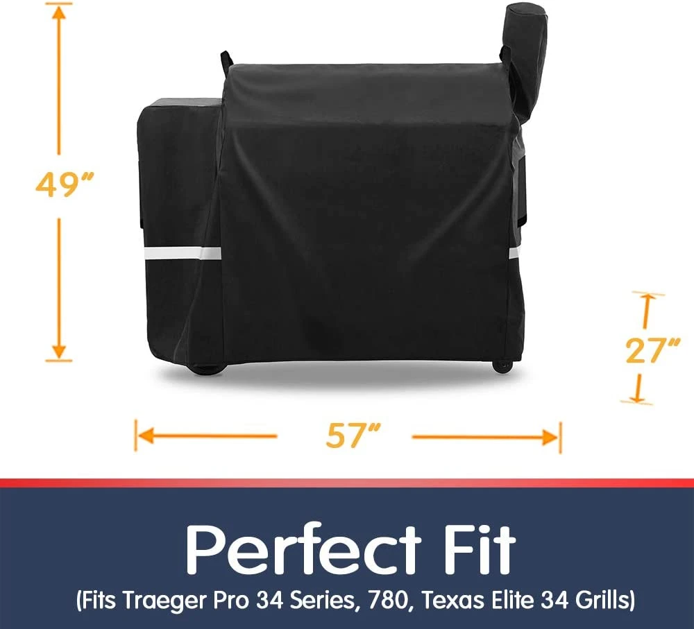 Grill Cover For Traeger Pro 34 Series Wood Pellet Grill Smoker 4 Grill Cover For Traeger Pro 34 Series Wood Pellet Grill Smoker - Image 2