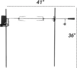 Barbecue Rotating Cordless Dual Post Open Fire Spit Rotisserie Grill System With 38 Inch Spit Rod Campfire Grilling Accessories -Cheap Grill Store 51NY9rfIBaL. AC SL1500