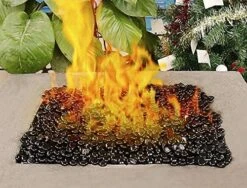 1/2'' Patio Heaters Black Fire Glass Beads Reflective Tempered Fire Rocks Beads For Fire Pits, Fireplace And Fire Bowl -Cheap Grill Store 51T9IPhoH1L. AC