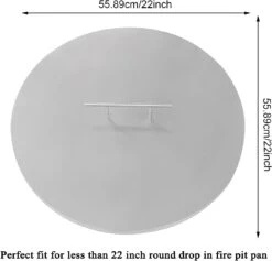 Stainless Steel 22 Inch Dia Round Drop-in Patio Fire Pit Burner Pan Ring Lid Cover -Cheap Grill Store 51VkIujFM L. AC SL1500