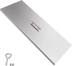 33" X 13" Rectangular Fire Pit Burner Pan Lid Cover Fits 30 X 10 Inch Drop-in Fire Pit Burner Pan
