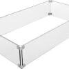 Fire Pit Glass Wind Guard, 29 X 13 X 6 Inch, Thick Rectangular Heat-Resistant Tempered With Hard Bracket And Rubber Feet For Propane, Gas, Outdoor