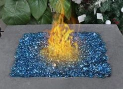 10 LBS 1/2 '' Fire Beads Glass Aqua Blue Reflective Tempered Fire Rocks Beads For Fire Pits, Fireplace And Fire Bowl 13 10 LBS 1/2 '' Fire Beads Glass Aqua Blue Reflective Tempered Fire Rocks Beads For Fire Pits, Fireplace And Fire Bowl -Cheap Grill Store 51nJVshy L. AC