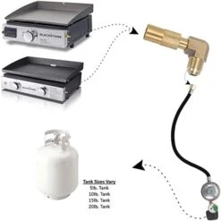 Low Pressure 3/8 Inch Male Flare Adapter Conversion Fitting, 90 Degree Elbow Adapter For Blackstone 17 Inch And 22 Inch Tabletop Camping Grills -Cheap Grill Store 51o00joBbqL. AC SL1001