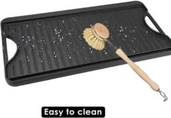 Universal 20 X 10.5 Inch Cast Iron Cooking Griddle With Handles, Ribbed Side + Smooth Side Cooking For Grills, Campfires -Cheap Grill Store 51s58 drNML. AC SL1000