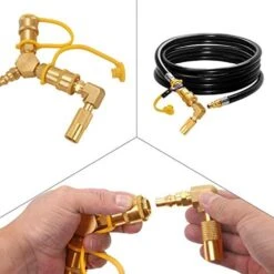 Low Pressure 1/4 Inch RV Quick Connect Adapter Conversion Fitting, 90 Degree Elbow Adapter For Blackstone 17'', 22'' Tabletop Camping Grills -Cheap Grill Store 51xBK0qGQGL. AC SL1001