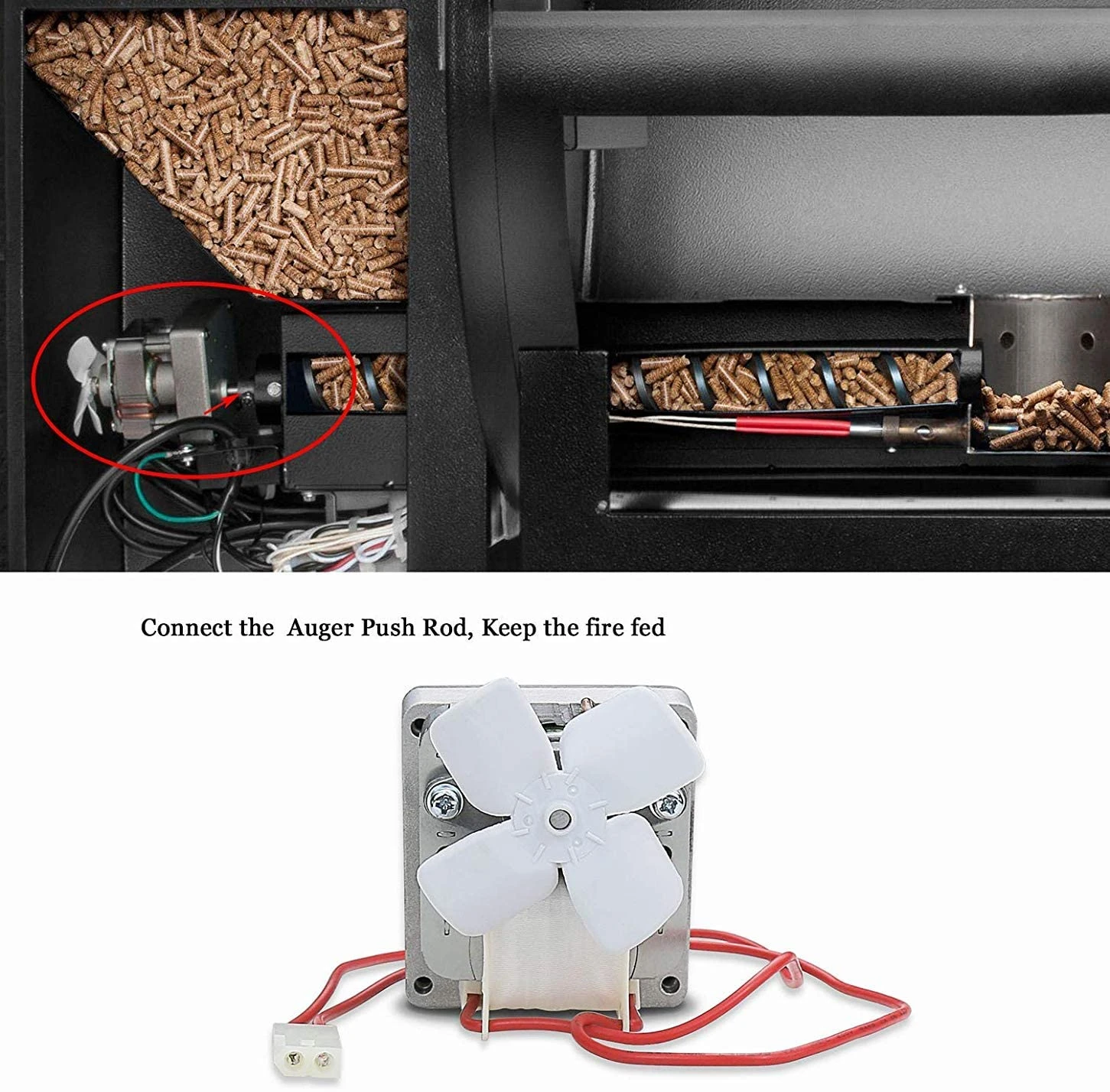 Auger Motor For Pit Boss Pro Series 1100 Combo (PB1100PSC2) Wood Pellet Grills BBQ Replacement Parts 7 Auger Motor For Pit Boss Pro Series 1100 Combo (PB1100PSC2) Wood Pellet Grills BBQ Replacement Parts - Image 5