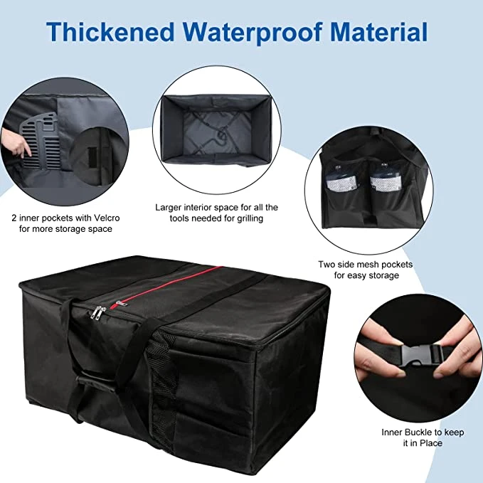 Grill Carry Bag & Backpack For Weber Q200 Q220 Q2000, Q2200, Pit Boss, CharBroil And More Grill, Collapsible Outdoor Camping Grill Tools Bag 7 Grill Carry Bag & Backpack For Weber Q200 Q220 Q2000, Q2200, Pit Boss, CharBroil And More Grill, Collapsible Outdoor Camping Grill Tools Bag - Image 5