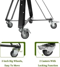 Rolling Cart Nest Stand For Medium Big Green Egg 15 Inch Kamado Ceramic Charcoal Grill, With Heavy Duty Locking Caster Wheels -Cheap Grill Store 61 nvlnt67L. AC SL1500