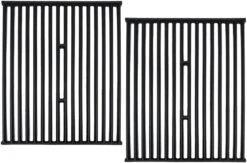 2PK 15" X 12 3/4" Matte Cast Iron Cooking Grid For Broil King Grill Models 945584, 945587, 94624, 986784, 995954 Etc.