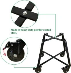 Rolling Cart Nest Stand For MiniMax Big Green Egg Kamado Ceramic Charcoal Grill, With Heavy Duty Locking Caster Wheels -Cheap Grill Store 613xAMPsVvL. AC SL1500