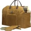 Waxed Canvas Rust Firewood Log Carrier Tote Large Fire Wood Bag Durable Fireplace Wood Stove Accessories With Leather Gloves -Cheap Grill Store 614WS 6UH6L. AC SX679. SX. UX. SY. UY