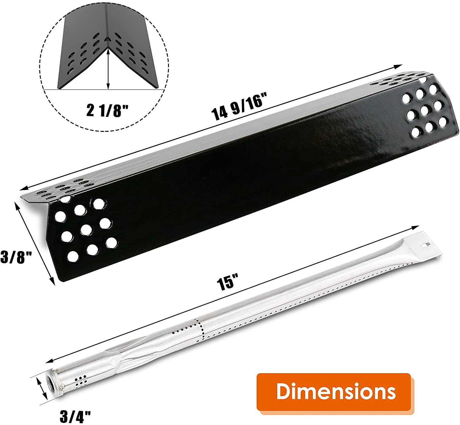 Repair Parts For Nexgrill 720-0925, 720-0925P 4 Burner Gas Grills, Replacement Burner Tubes+Heat Plates 5 Repair Parts For Nexgrill 720-0925, 720-0925P 4 Burner Gas Grills, Replacement Burner Tubes+Heat Plates - Image 3