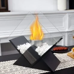 14.5''H Diamond Portable Ventless Fireplace Tabletop Fire Pit Bowl Pot Clean Burning Bio Ethanol For Patio Parties Events -Cheap Grill Store 616w3H5RkQL. AC SL1000