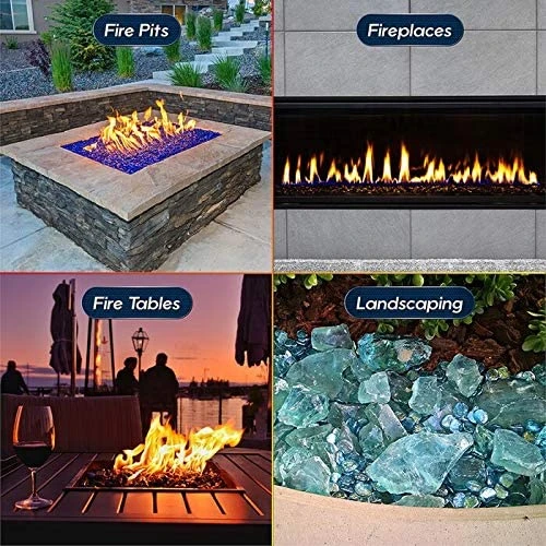 10 LBS 1/2'' Ultra White Fire Glass Reflective Tempered Fire Rocks For Fire Pits, Fireplace And Fire Bowl 10 10 LBS 1/2'' Ultra White Fire Glass Reflective Tempered Fire Rocks For Fire Pits, Fireplace And Fire Bowl - Image 8
