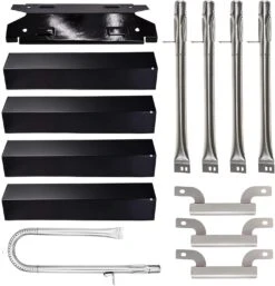Replacement Parts Kit For Brinkman 810-3660-0, 810-3660-F, 810-3660-S, 810-3661-F Gas Grills, Burners, Heat Plates, Crossover Tubes Set