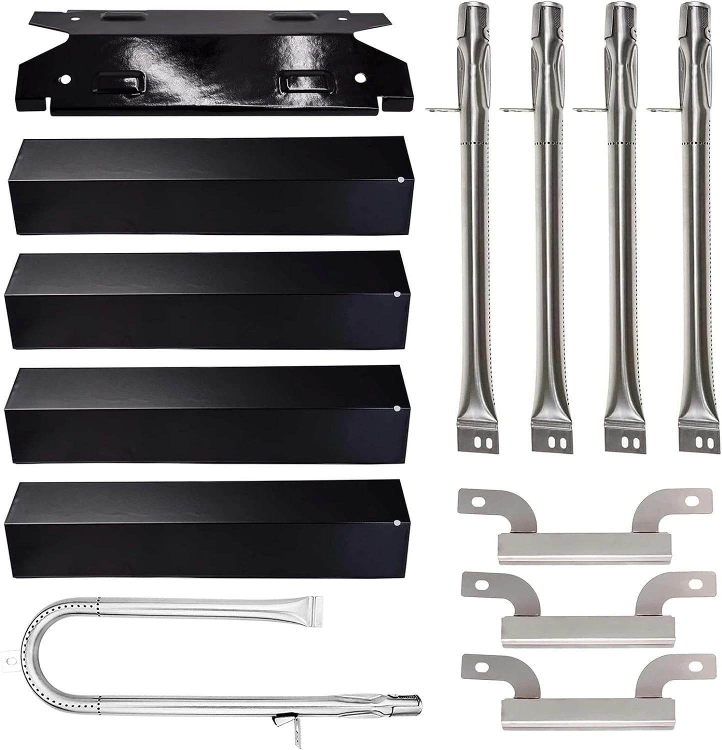 Replacement Parts Kit For Brinkman 810-3660-0, 810-3660-F, 810-3660-S, 810-3661-F Gas Grills, Burners, Heat Plates, Crossover Tubes Set 3 Replacement Parts Kit For Brinkman 810-3660-0, 810-3660-F, 810-3660-S, 810-3661-F Gas Grills, Burners, Heat Plates, Crossover Tubes Set