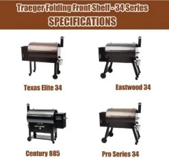 Folding Shelf For BAC363 Traeger Pro 34 Series, Texas Elite 34, Century 885 And Eastwood 34 Series Pellet Grills, 37" L X 12" W -Cheap Grill Store 61FBC6ewF3L. AC SL1500 2ee7ae74 29c3 4004 ab6e 6e4664724613