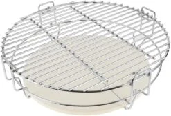 Cooking System Accessories For Kamado Joe Classic, Large Big Green Egg, Pit Boss Etc 18 Inch Ceramic Grills, Grates, Base Rack And Pizza Stone Kit