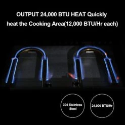 22 Inch Propane 2 Burner Portable Table Top Griddle BBQ Grill With Hood For Outdoor Cooking Camping Or Tailgating Etc, Kit With Carry Bag -Cheap Grill Store 61HBXOzV rL. AC SL1500