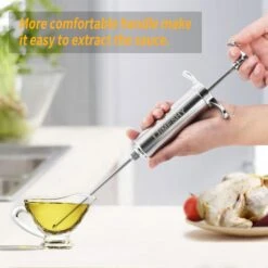 304 Stainless Steel Marinade Meat Injector Kit With 2-oz Large Capacity Barrel With 3 Commercial Marinade Needles -Cheap Grill Store 61IScvKxSfL. AC SL1500