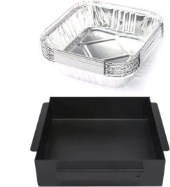 Grease Drip Pan Bucket & Liners Kit 7518 For Most Char-Griller Smoker Charcoal Gas Combo Grills