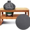 15 Inch Kamado & Ceramic Dome Grill Cover For Medium Big Green Egg, Visions In Built-in Or Island