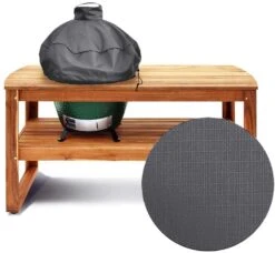 15 Inch Kamado & Ceramic Dome Grill Cover For Medium Big Green Egg, Visions In Built-in Or Island