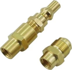 Male Quick Connect Plug Propane Quick Disconnect Conversion Kit 1/8'' FNPT X 1/4'' Adapter For Weber Q, Weber Traveller Series Portable Gas Grills