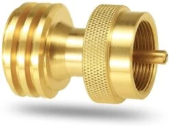Solid Brass Saver 1 LB Round LP Adapter Converter Universal Small Bottle For Gas Grill And Propane Tree, 1-20'' Male Throwaway Cylinder Thread -Cheap Grill Store 61QgJn1T7JL. AC SL1500