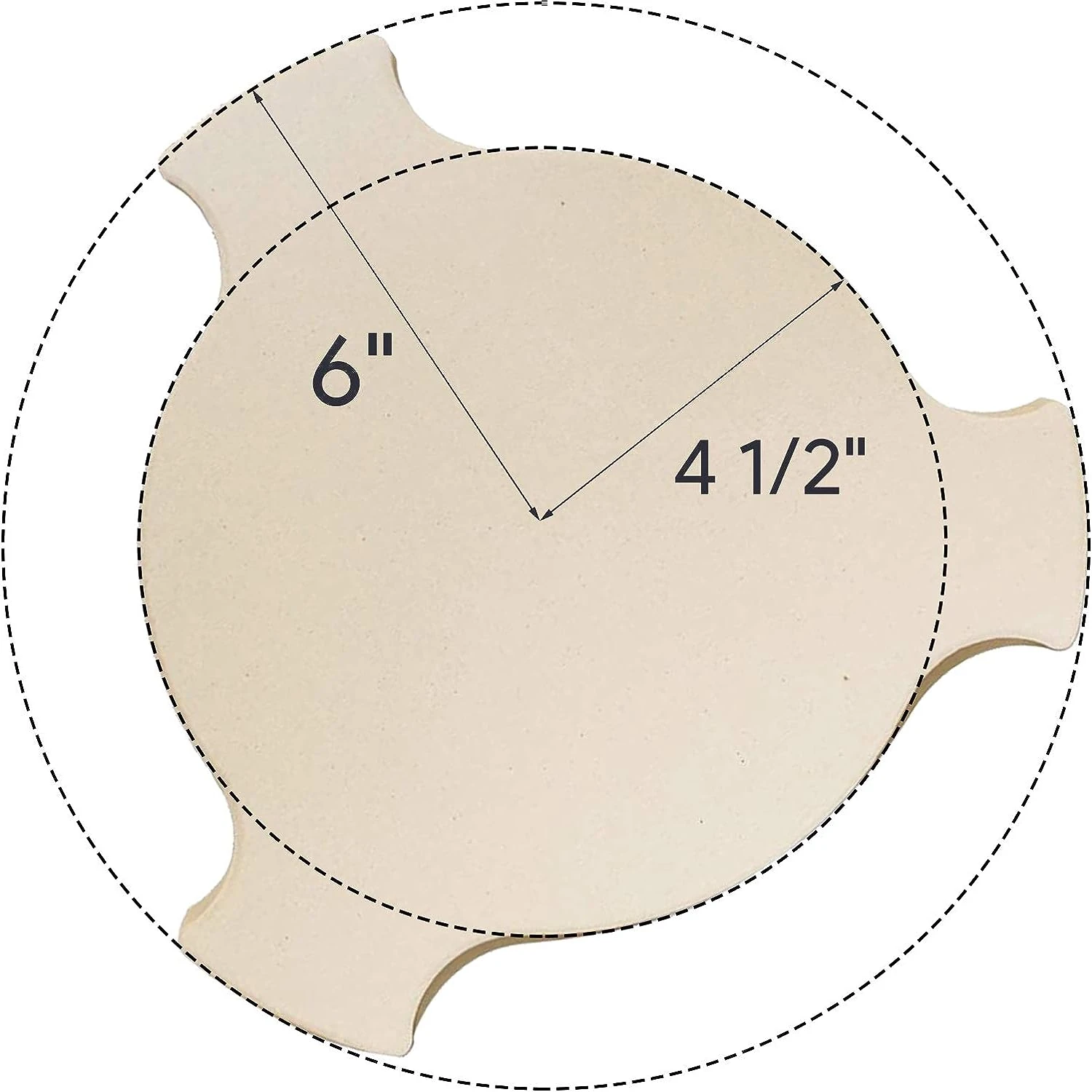 Heat Deflector Ceramic Pizza Stone Fits For Char-Griller Kamado Egg Grills, Fits 6211 The AKORN Jr. Smokin' Stone 4 Heat Deflector Ceramic Pizza Stone Fits For Char-Griller Kamado Egg Grills, Fits 6211 The AKORN Jr. Smokin' Stone - Image 2