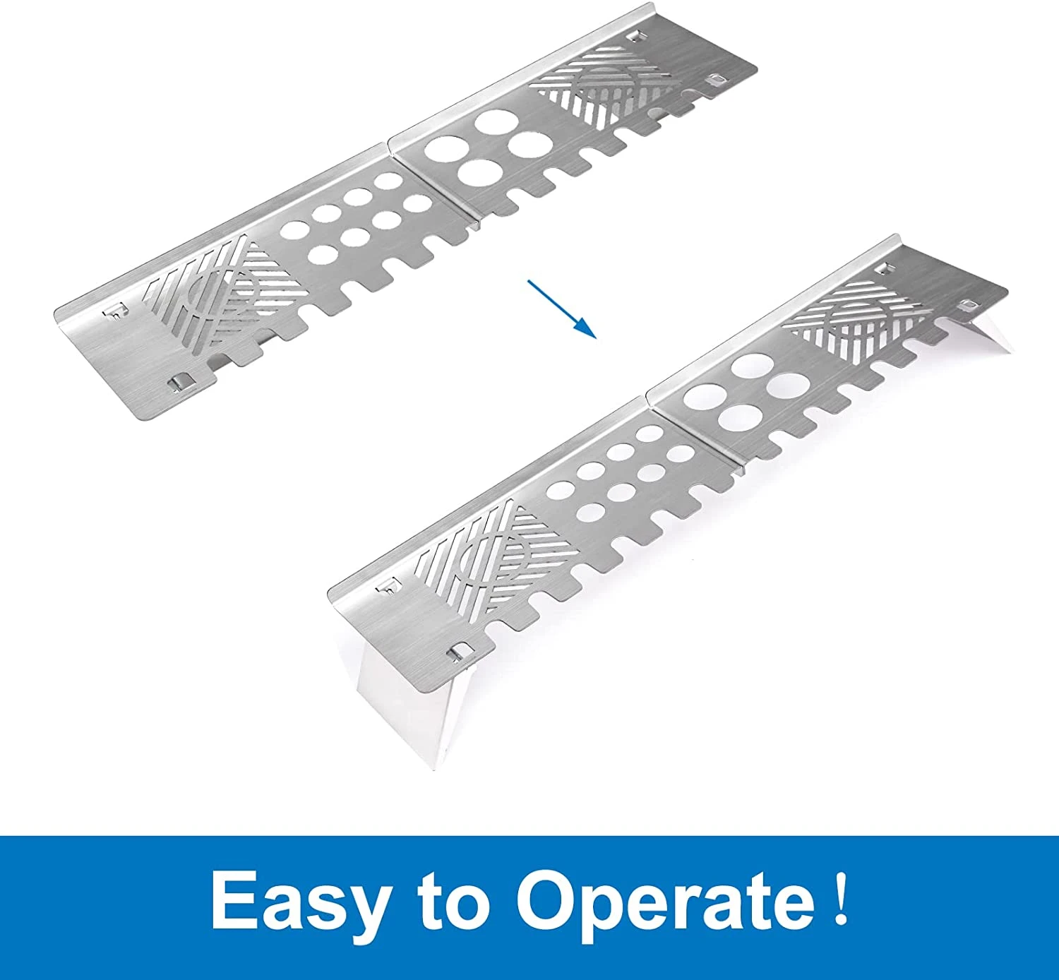 Foldable Warming Rack Grates For Blackstone 28 Inch Flat Top Gas Grill Griddles, Multi-Functional Slots 4 Foldable Warming Rack Grates For Blackstone 28 Inch Flat Top Gas Grill Griddles, Multi-Functional Slots - Image 3