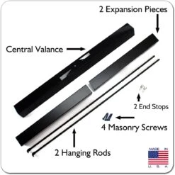 36-48 Inch Black Adjustable Rod And Valance Kit For Masonry Fireplace Spark Screens 8 36-48 Inch Black Adjustable Rod And Valance Kit For Masonry Fireplace Spark Screens -Cheap Grill Store 61VFLfW2FoL. AC SL1200