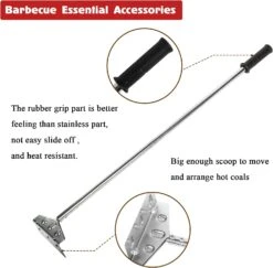 32 Inch Charcoal Grill Rake Ash Tool Accessories With Rubber Handle Charcoal Kettle For Wood Stoves, Fireplaces, Fire Pits, Grill Pizza Oven -Cheap Grill Store 61VR8djYxSL. AC SL1500
