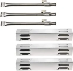 Repair Kit For Dyna-Glo 3 Burner DGB390SNP, DGB390SNP-D-1, DGB390BNP-1, DGB390BNP-D-1 Grills, Burners + Heat Plates Set